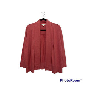 EILEEN FISHER Pink Cardigan Size XL 100% Cotton